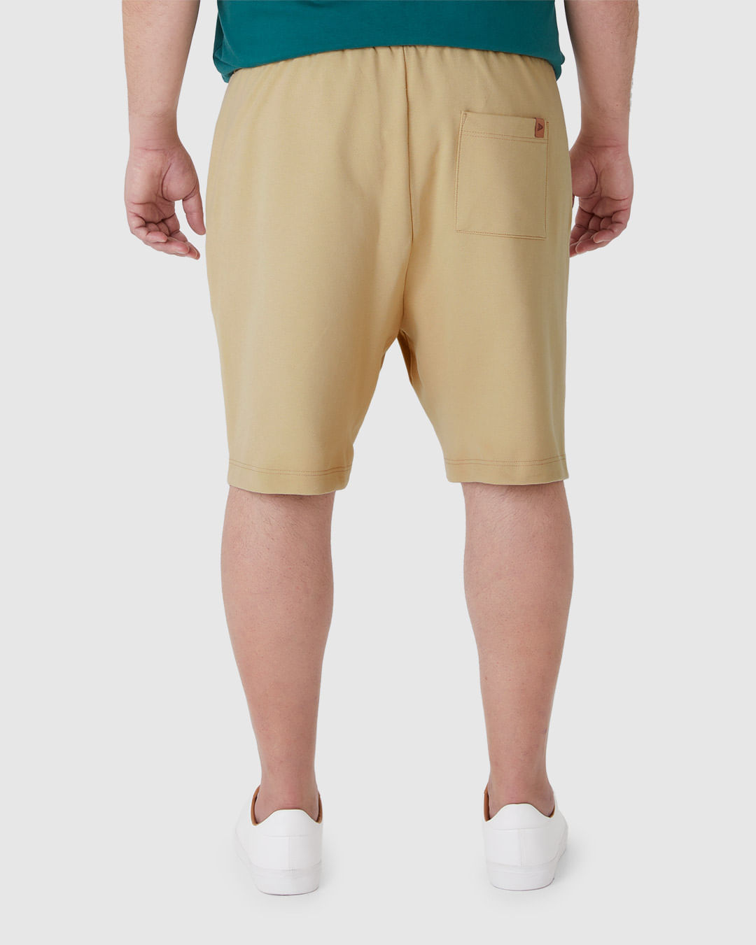 Bermuda Masculina Plus Size Bolso Faca Lateral Em Moletom Sarjado - Imagem 15