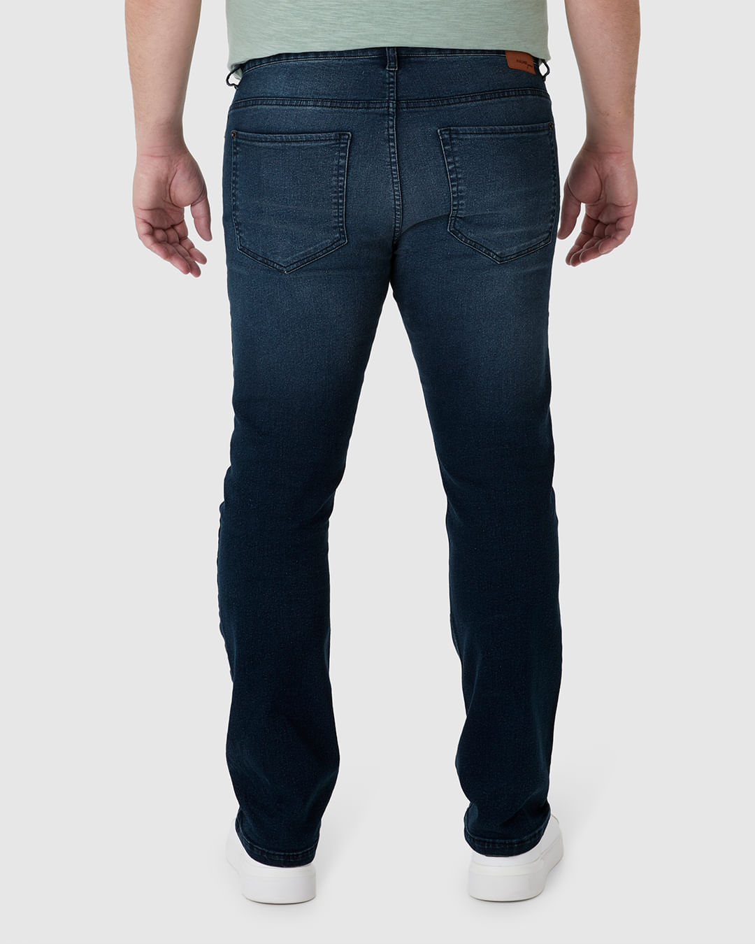 Calça Masculina Plus Size Slim Bolso Funcional Em Jeans Com Elastano - Imagem 20