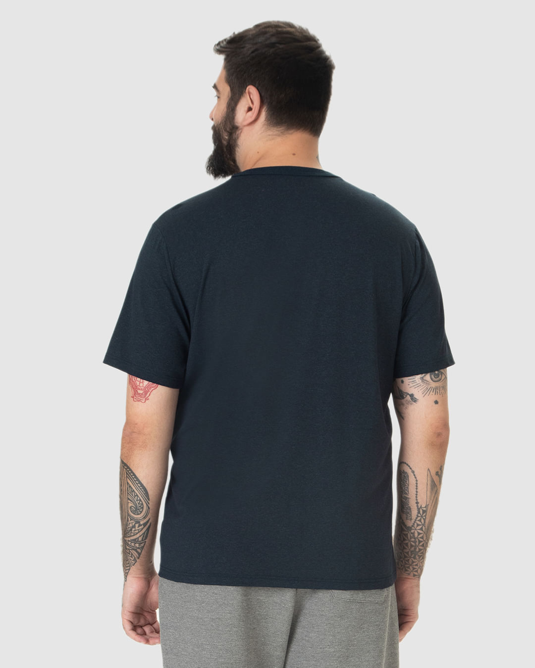 Camiseta Movimento Masculina Plus Size Decote Redondo Em Malha Anti Odor - Imagem 30