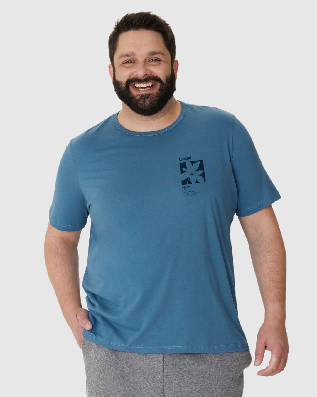 Camiseta Masculina Plus Size Close To Nature Relax All Day Em Algodão - Imagem 11