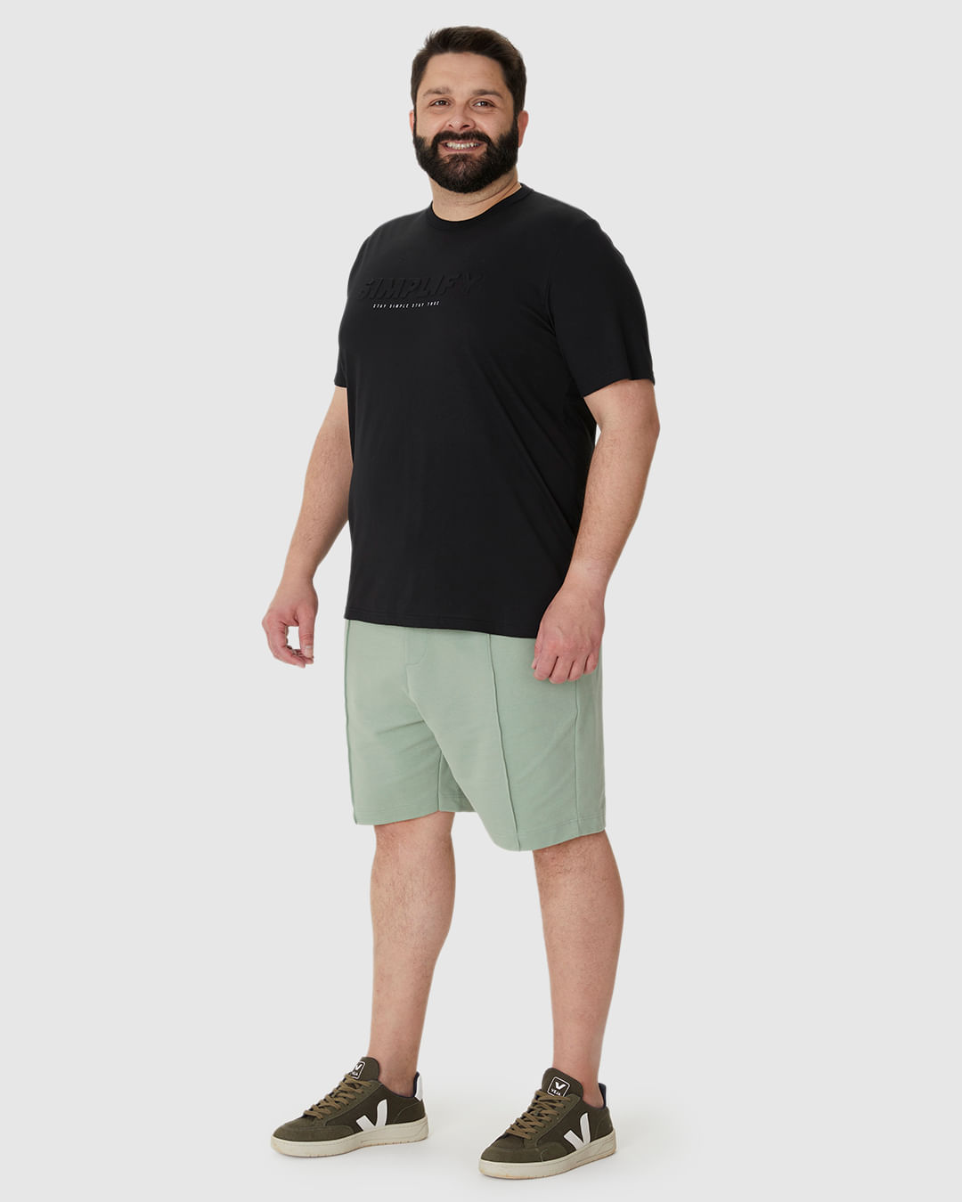 Camiseta Masculina Plus Size Estampa Alto Relevo Simplify Em Algodão - Imagem 7