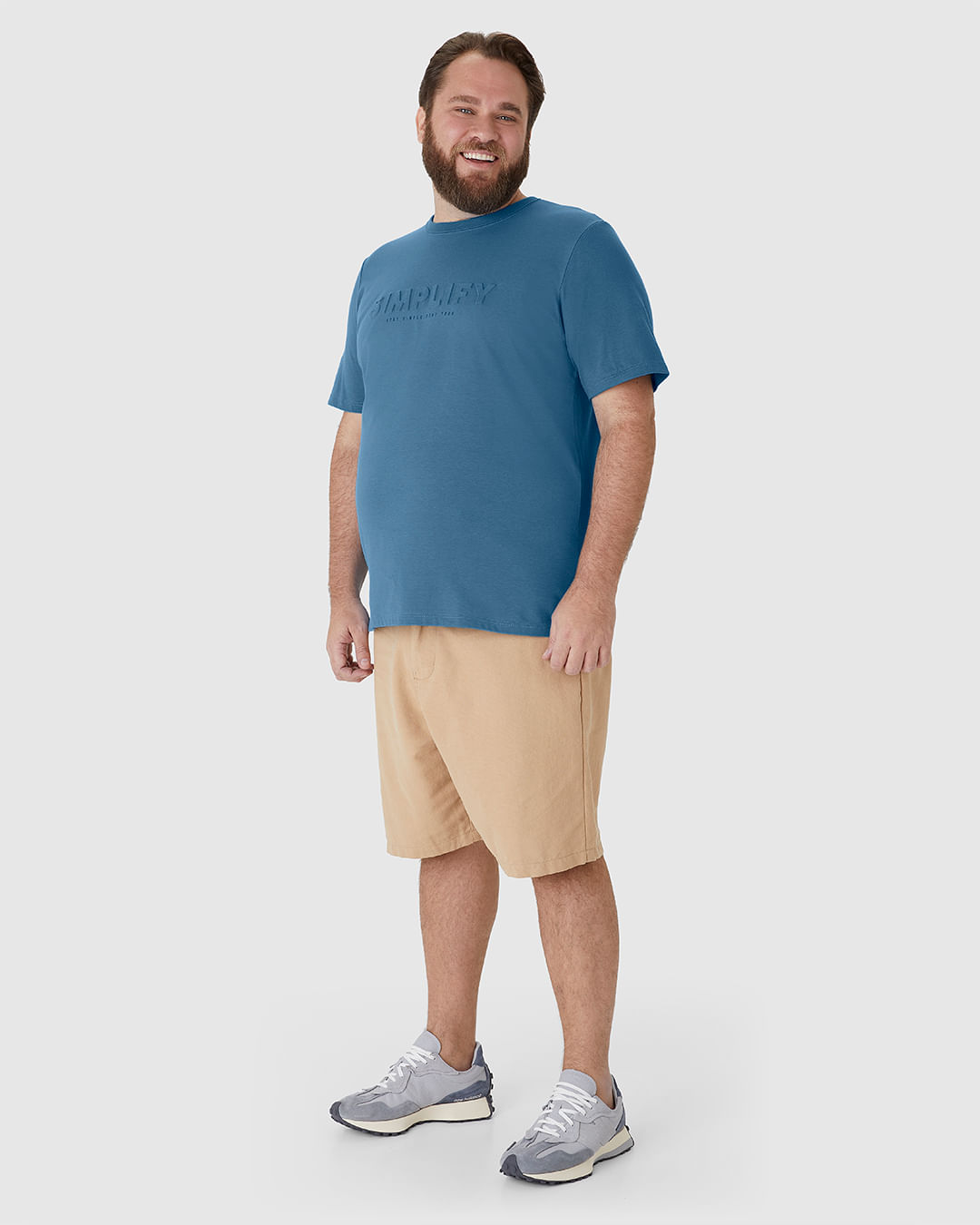 Camiseta Masculina Plus Size Estampa Alto Relevo Simplify Em Algodão - Imagem 22
