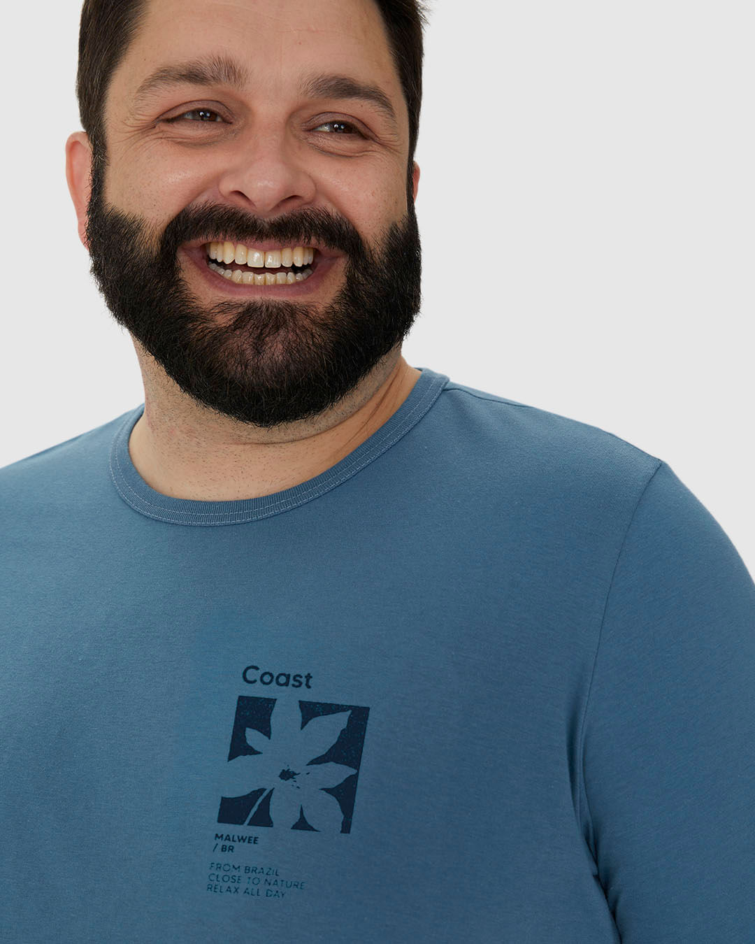 Camiseta Masculina Plus Size Close To Nature Relax All Day Em Algodão - Imagem 3