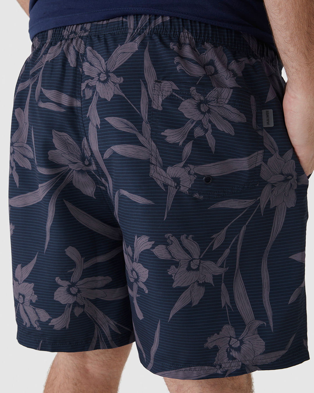 Shorts Masculino Plus Size Cós Com Cadarço Funcional Em Tafetá - Imagem 18
