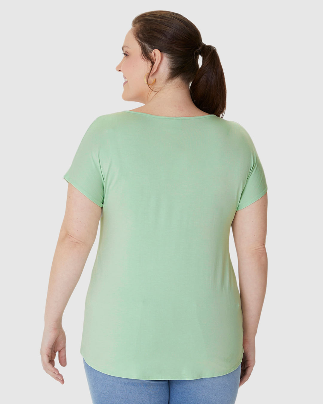 Camiseta Feminina Plus Size Mullet Fleur Du Printemps Em Viscose Stretch - Imagem 15