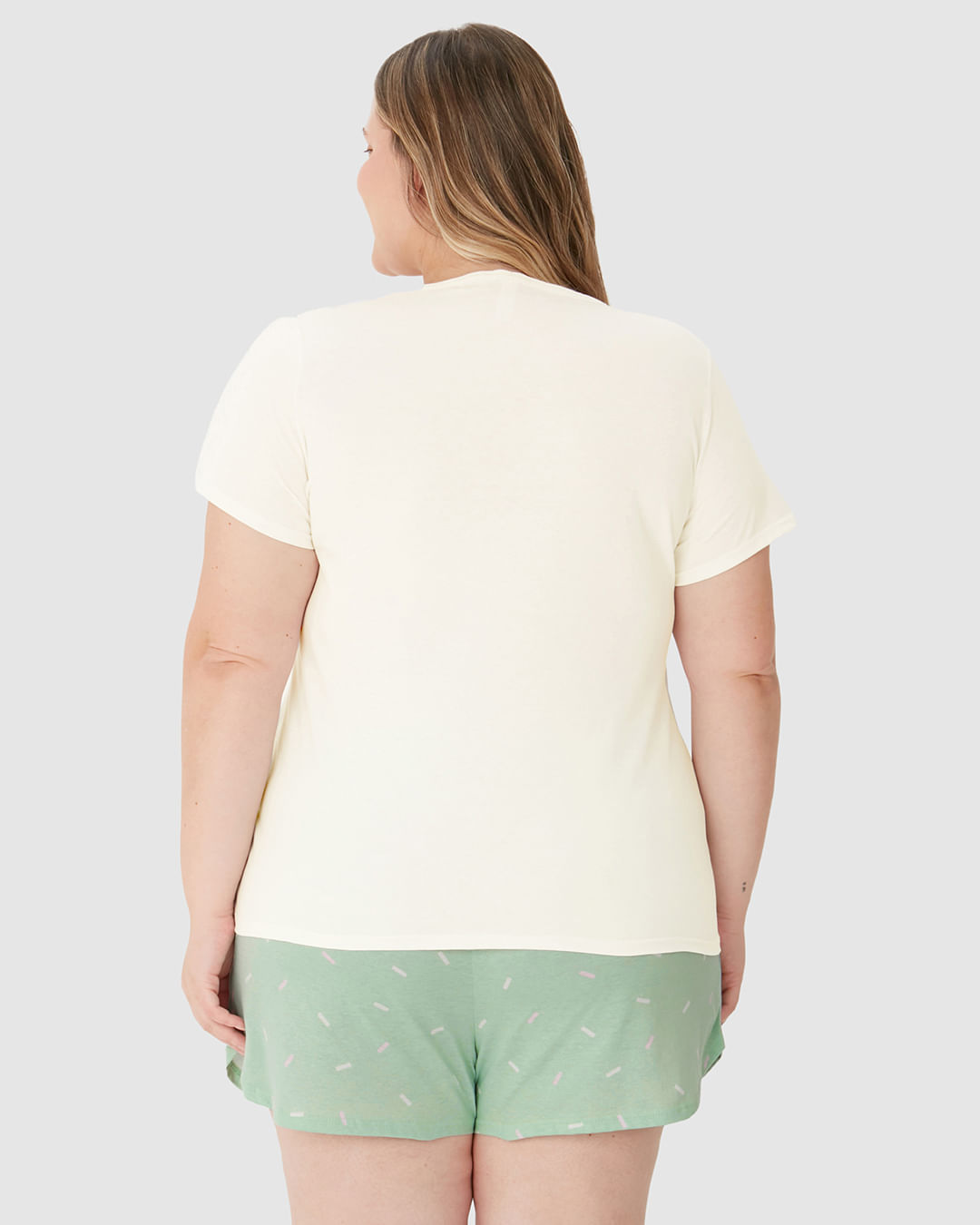 Pijama Feminino Plus Size Enjoy The Day Em Algodão - Imagem 15