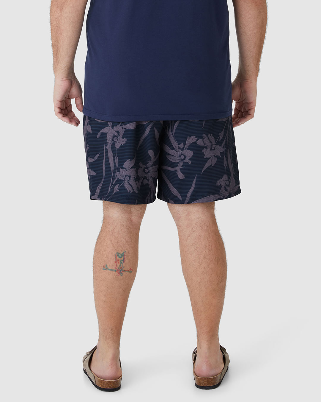 Shorts Masculino Plus Size Cós Com Cadarço Funcional Em Tafetá - Imagem 5
