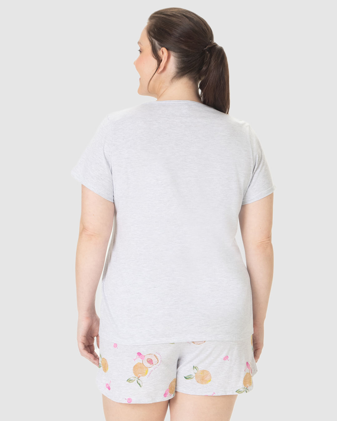 Pijama Feminino Plus Size Always Enjoy The Journey Em Algodão - Imagem 12