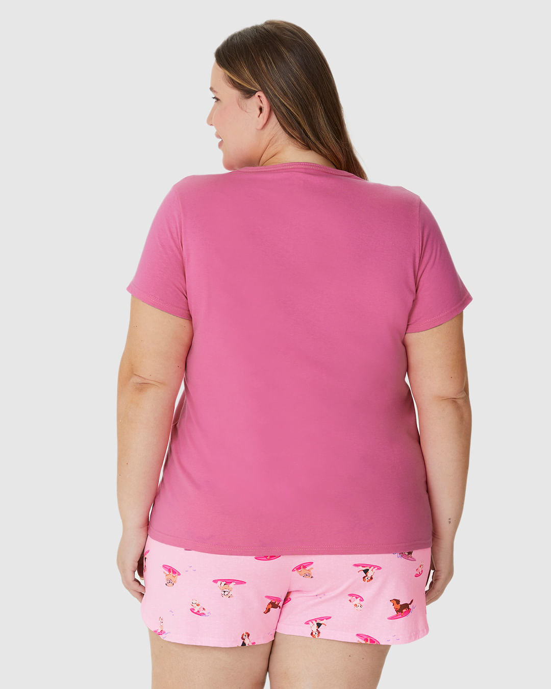 Pijama Feminino Plus Size Let Yourself Be As Free As The Ocean Em Algodão - Imagem 6