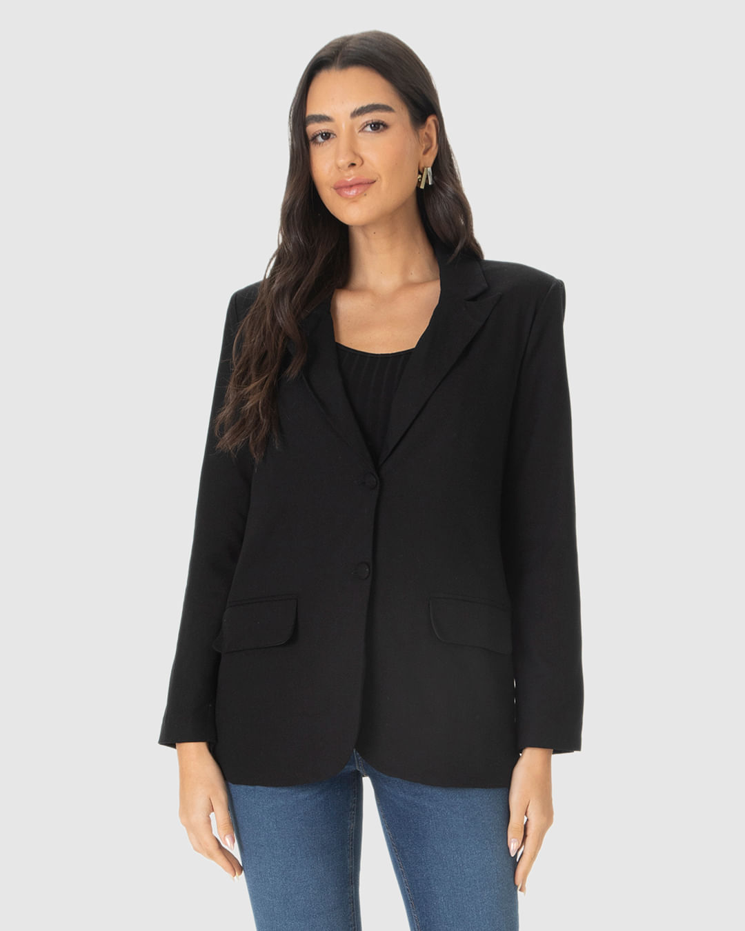 Blazer Feminino Com Bolso Frontal Em Viscolinho - Imagem 19
