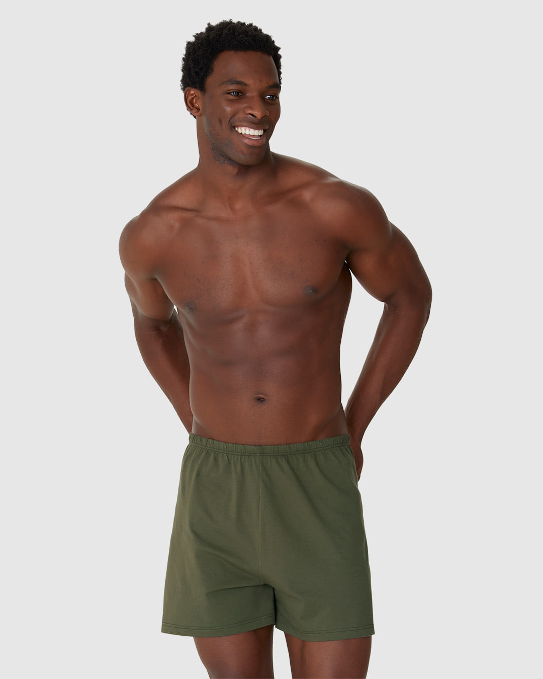 Shorts Masculino De Pijama Cós Elástico Em Algodão - Imagem 6