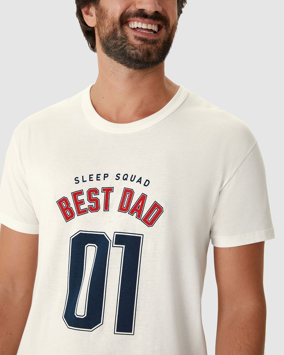 Pijama Curto Masculino Sleep Squad Best Dad Em Algodão - Imagem 9