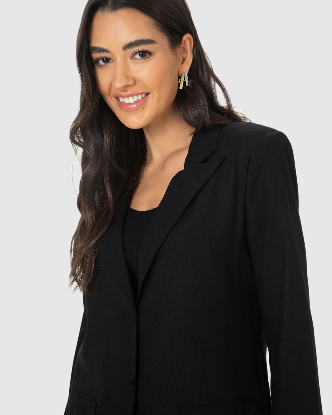 Blazer Feminino Com Bolso Frontal Em Viscolinho - Imagem 15