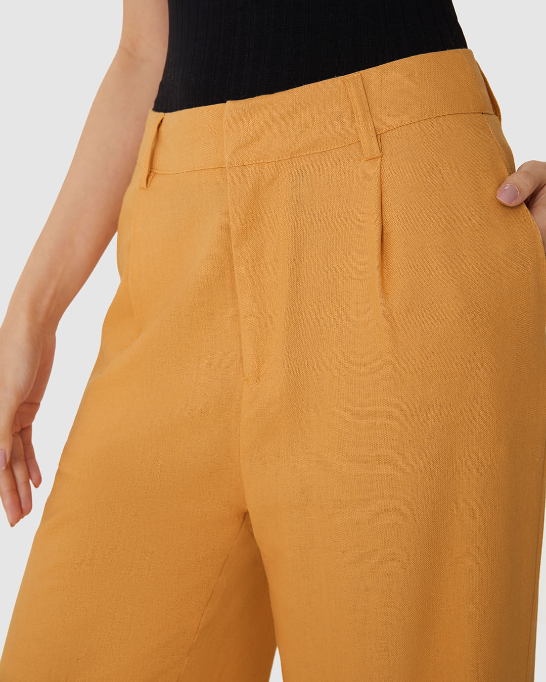 Calça Alfaiataria Feminina Cintura Alta Em Viscolinho - Imagem 22