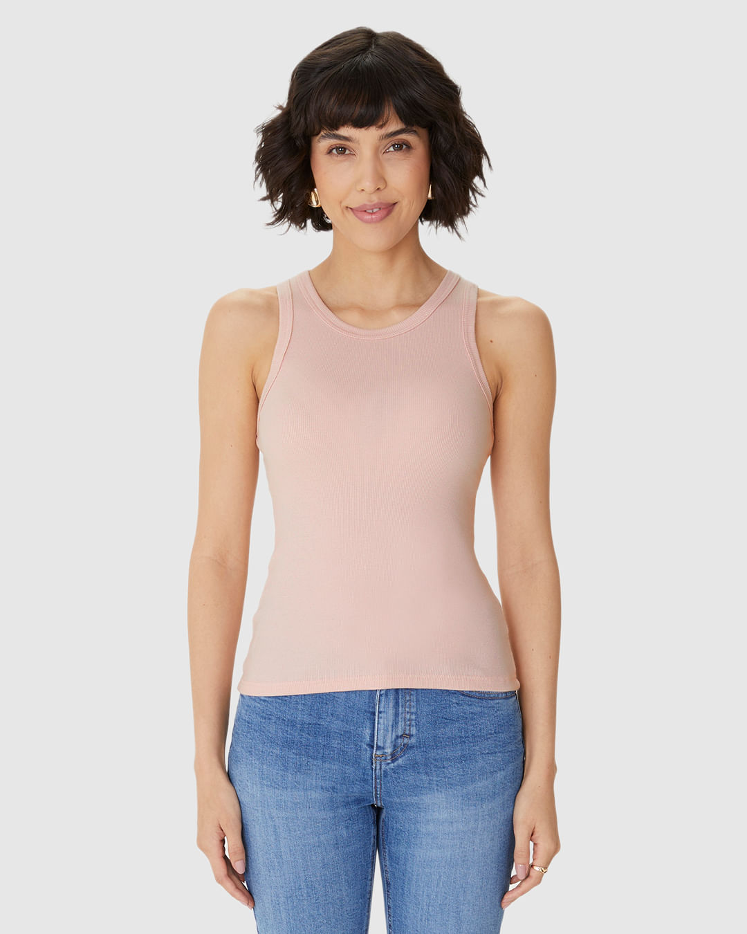 Regata Básica Feminina Decote U Em Ribana - Imagem 19