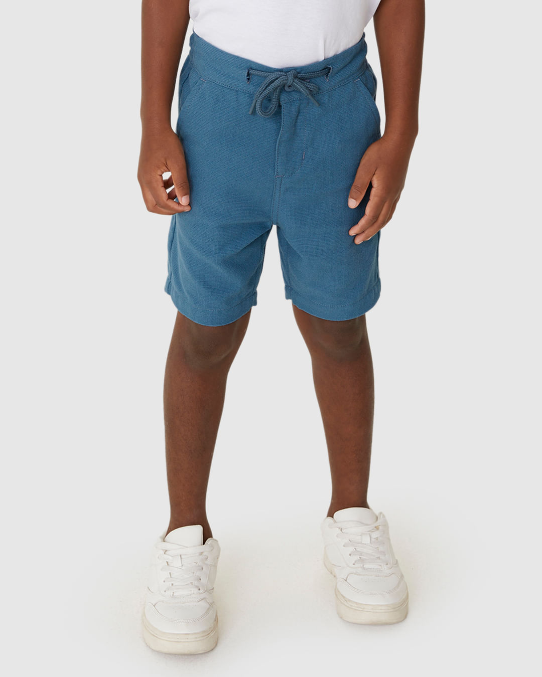 Bermuda Infantil Menino Chino Cadarço Funcional Em Linho Malwee Kids - Imagem 35