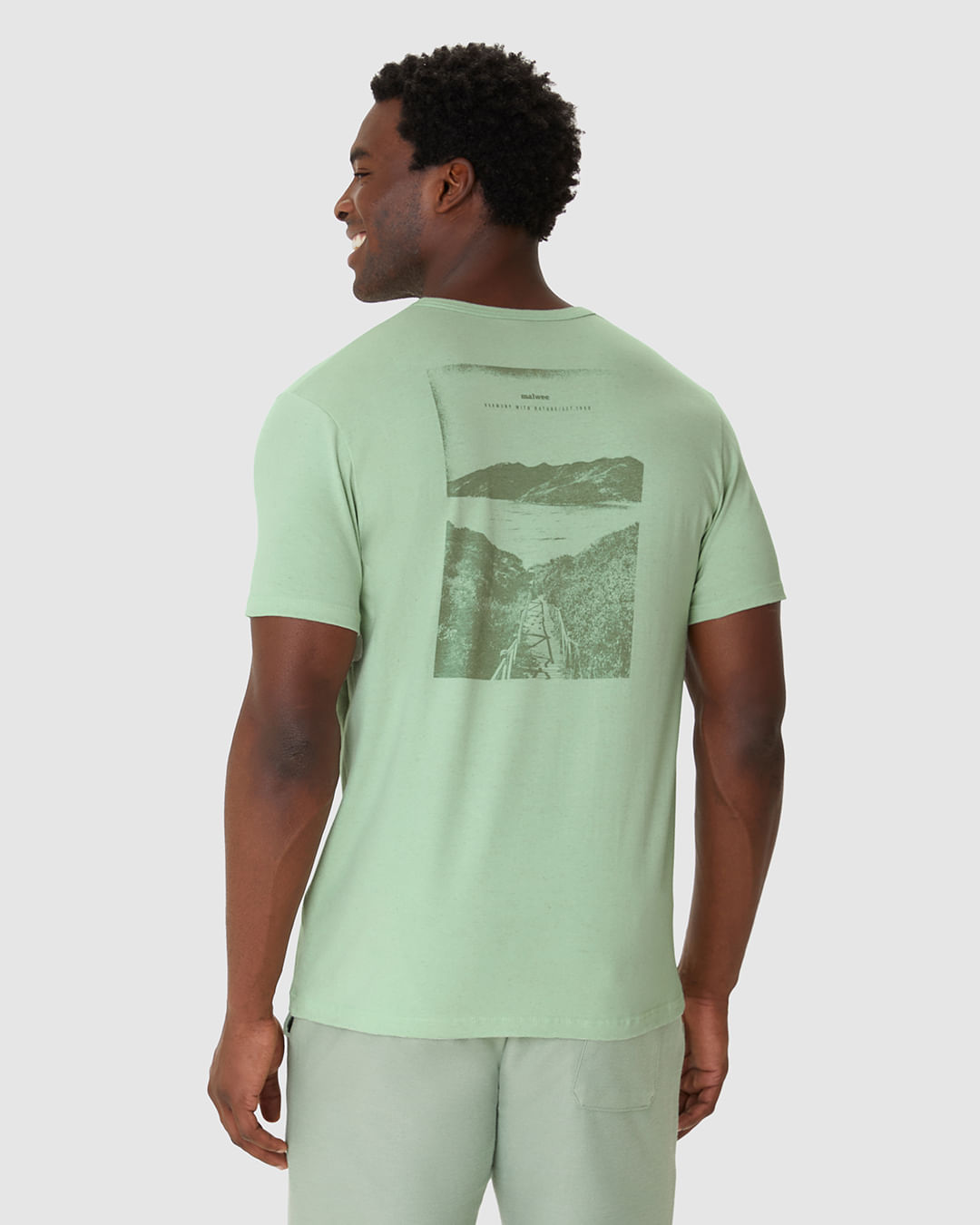 Camiseta Masculina Estampa Frontal E Costas Em Malha Linho - Imagem 17