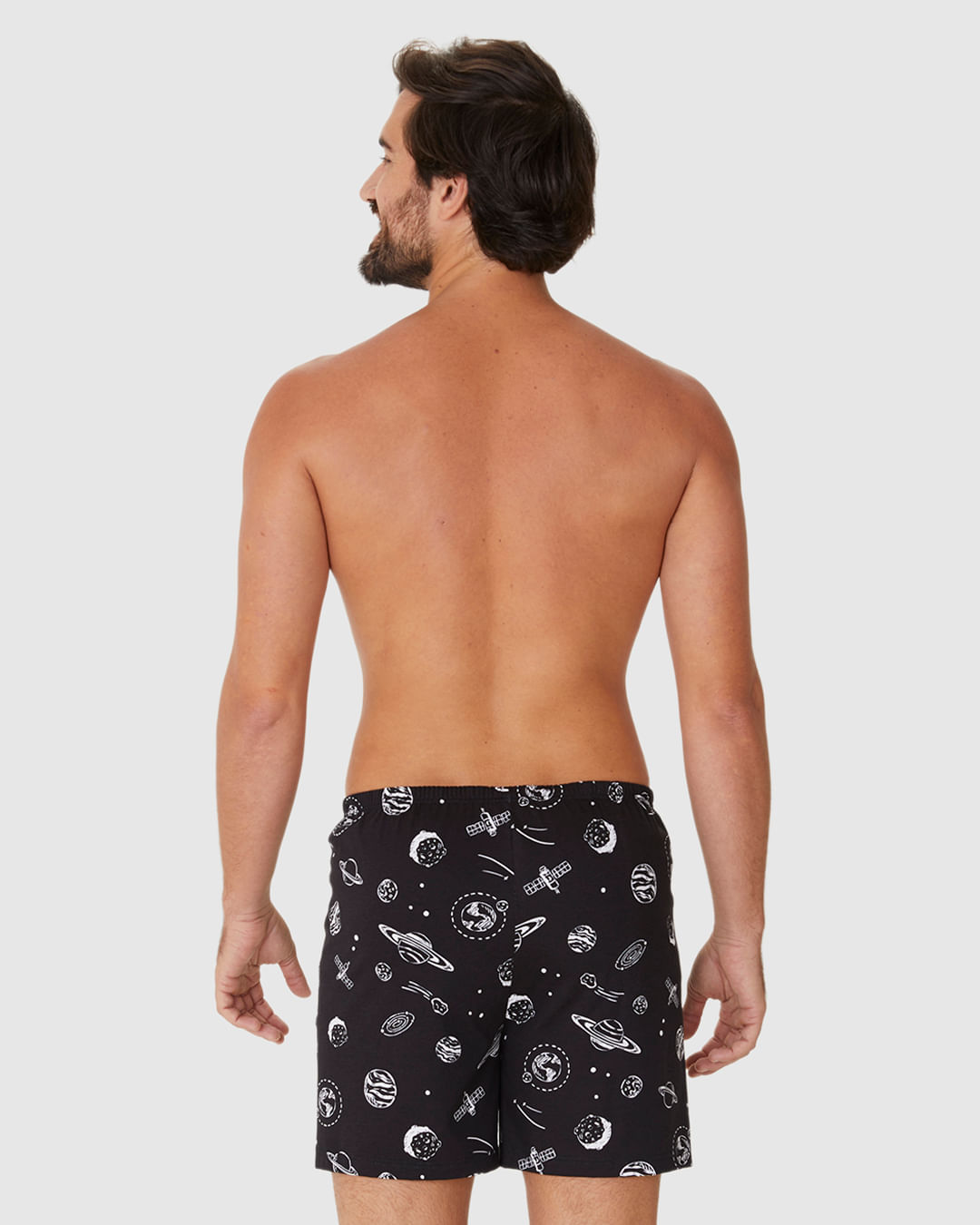 Shorts Masculino De Pijama Cós Elástico Em Algodão - Imagem 20