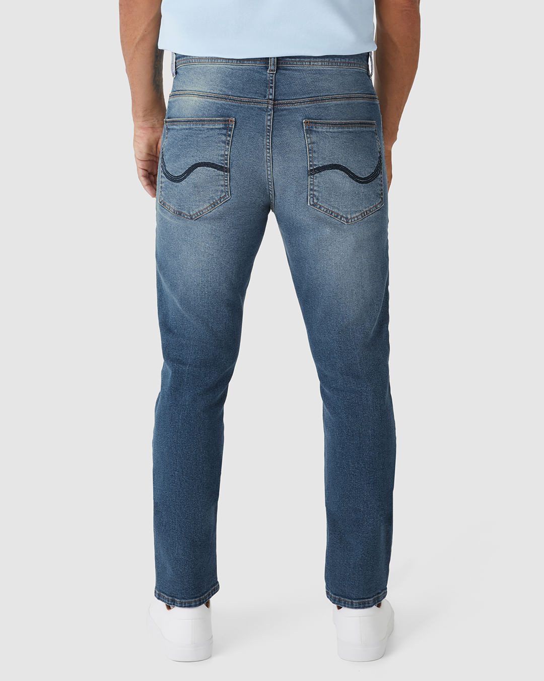 Calça Masculina Slim Cropped Em Jeans Com Elastano - Imagem 30