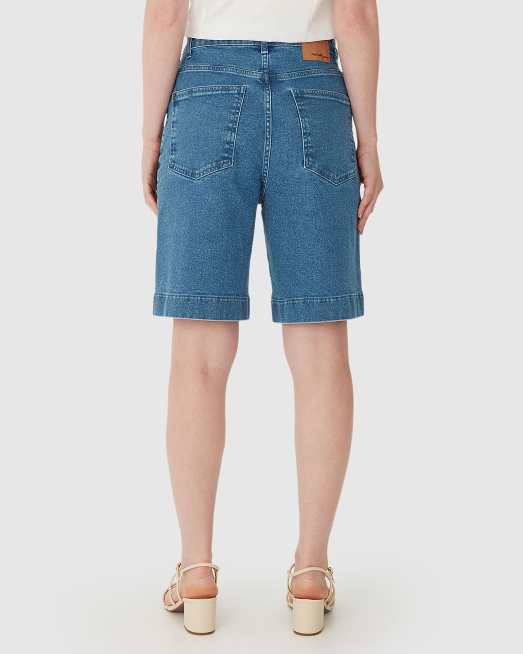 Bermuda Feminina Jorts Bolso Funcional Em Jeans Com Elastano - Imagem 25
