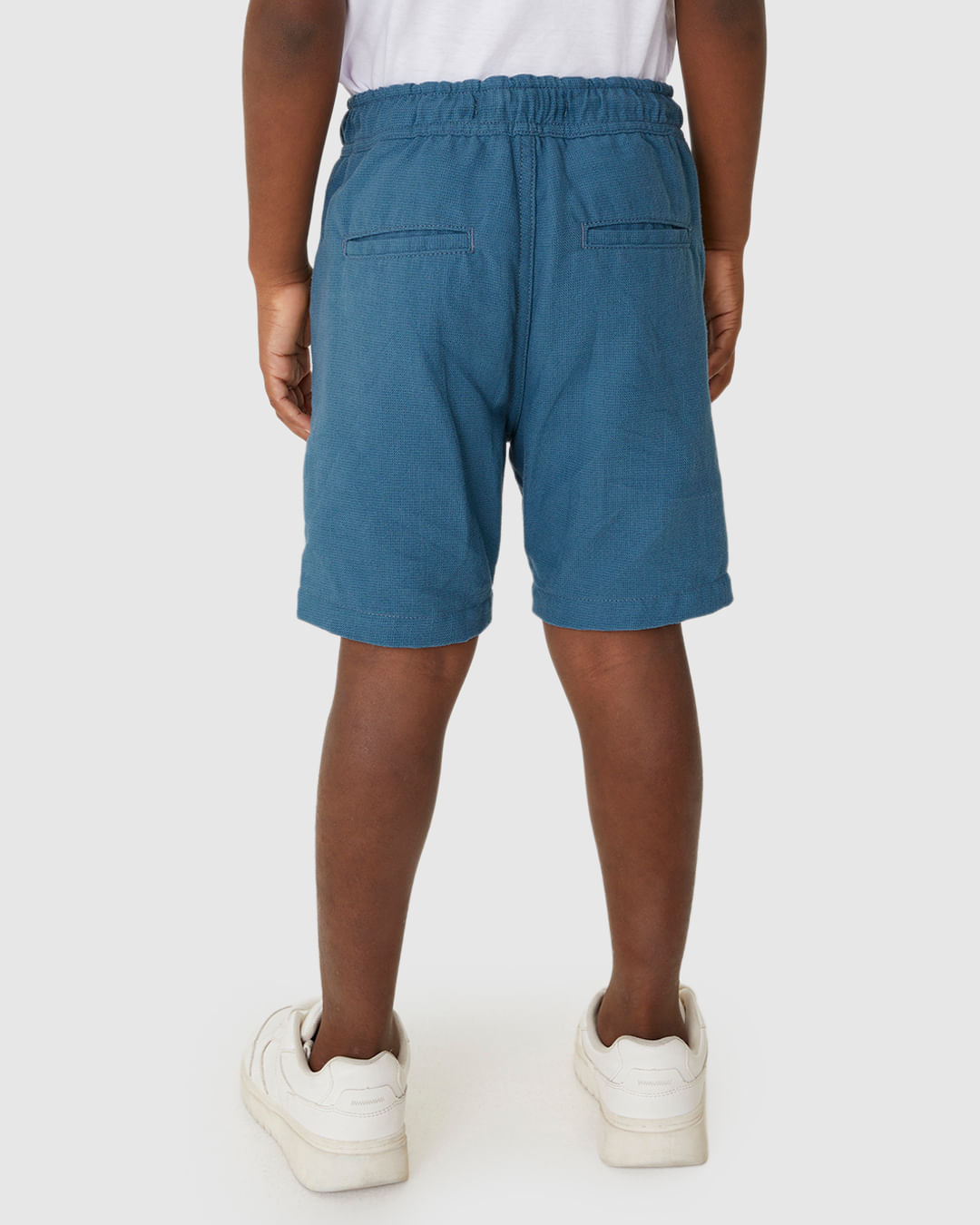 Bermuda Infantil Menino Chino Cadarço Funcional Em Linho Malwee Kids - Imagem 6