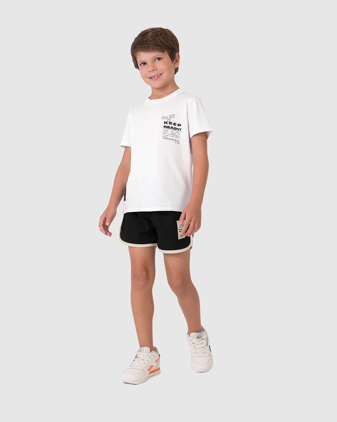 Camiseta Infantil Menino Keep Ready! em Malha Movimento Anti Odor Malwee Kids