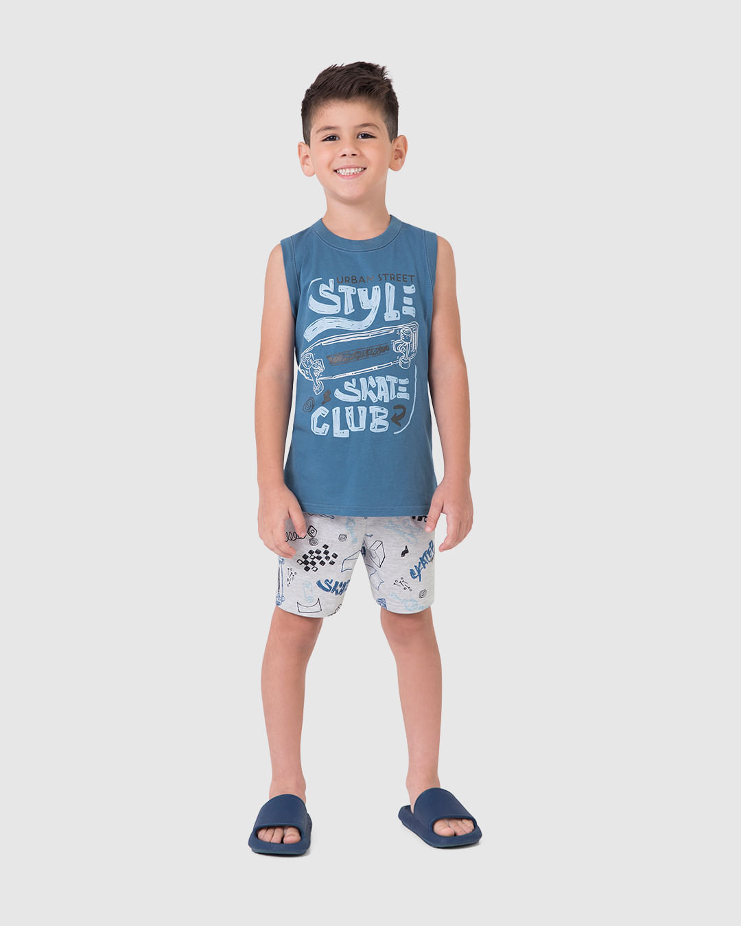 Pijama Infantil Menino Urban Street Style Skate Club Em Algodão Malwee Kids - Imagem 5