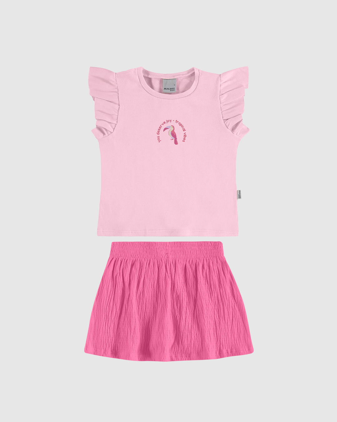 Conjunto Infantil Menina You Deserve Joy - Tropical Vibes Malwee Kids