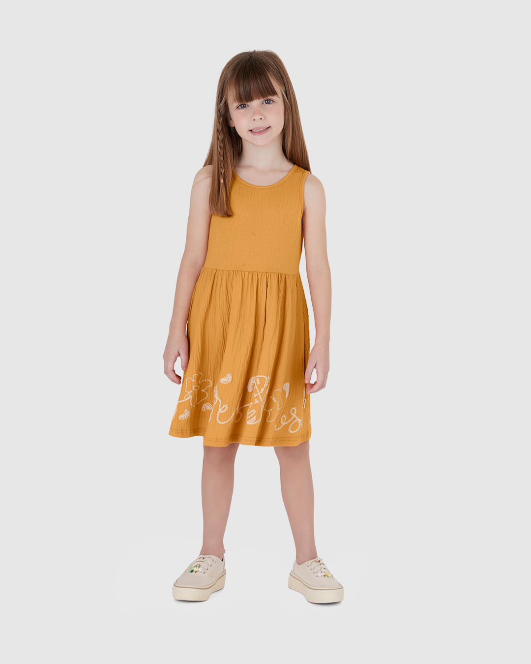Vestido Infantil Barra Estampa Puff Em Malha Texturizada Malwee Kids - Imagem 13