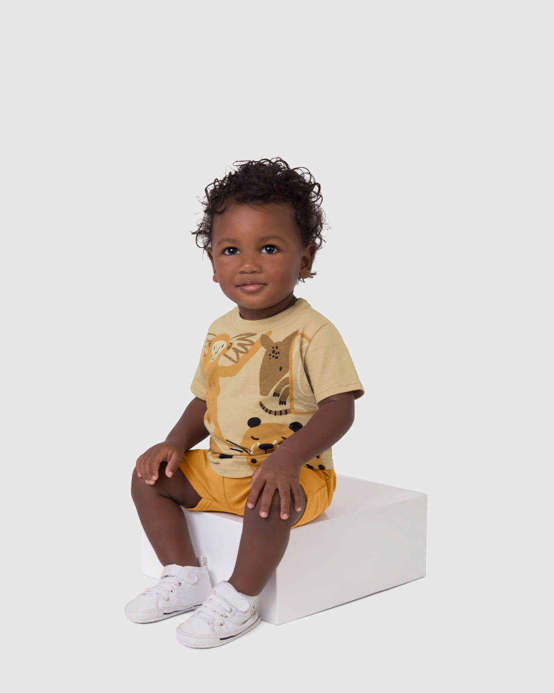 Conjunto Infantil Menino Camiseta Estampa Bichos Em Algodão Malwee Kids - Imagem 3