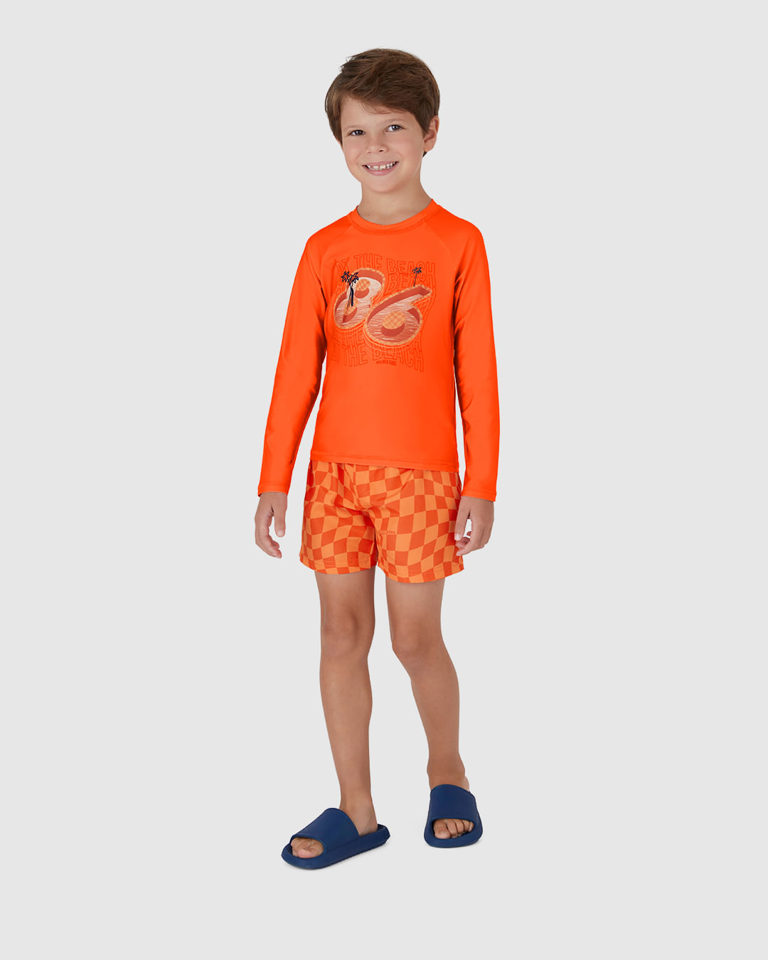 Camiseta Praia Infantil Unissex At The Beach Em Malha UV50+ Malwee Kids