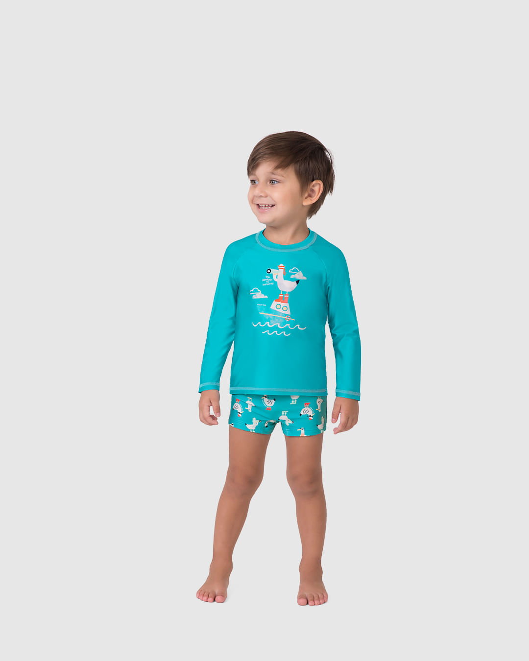 Conjunto Infantil Menino Aventuras No Horizonte! Em Malha UV50+ Malwee Kids - Imagem 11