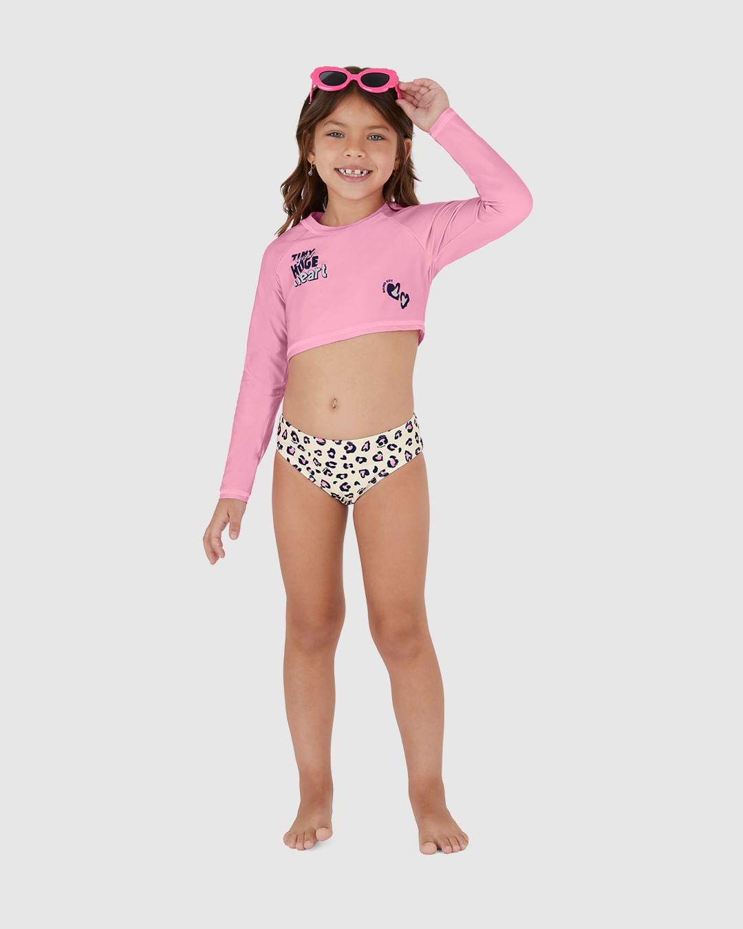 Conjunto Infantil Menina Blusa Praia + Calcinha Em Malha UV50+ Malwee Kids - Imagem 7