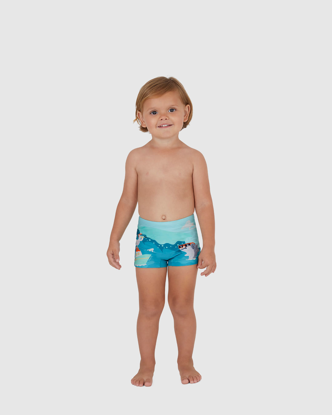 Sunga Boxer Infantil Menino Cadarço Interno Em Malha UV50+ Malwee Kids - Imagem 3