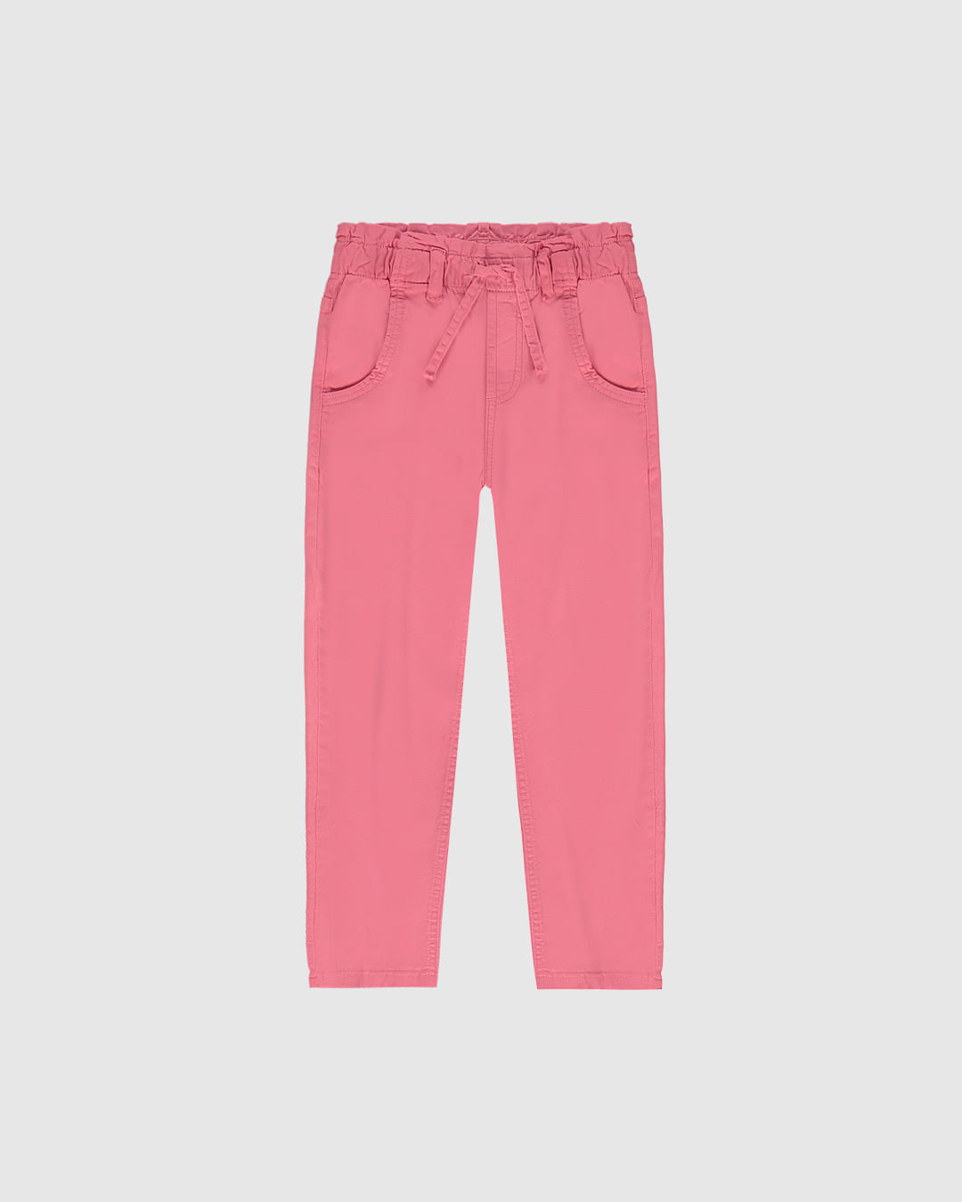 Calça Infantil Menina Slouchy Cadarço Frontal Em Sarja Stretch Malwee Kids - Imagem 5