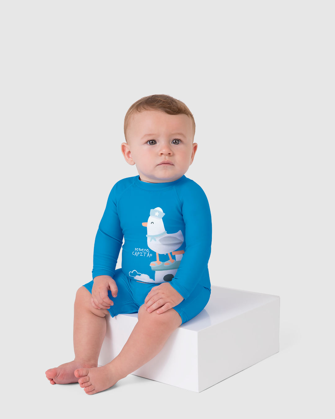 Macacão Praia Infantil Unissex Manga Longa Em Malha UV50+ Malwee Kids - Imagem 7