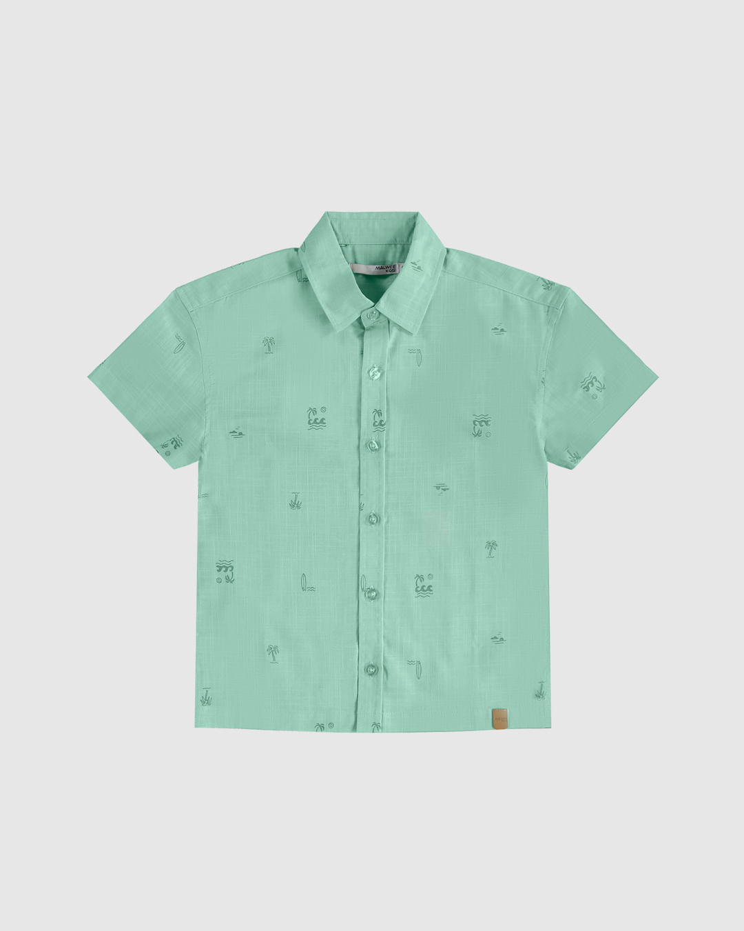 Camisa Infantil Menino Manga Curta Em Algodão Texturizado Malwee Kids