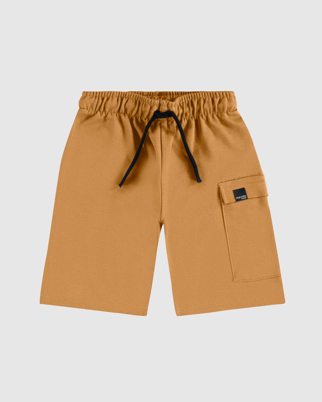 Bermuda Infantil Menino Bolso Lateral Com Lapela Em Moletinho Malwee Kids
