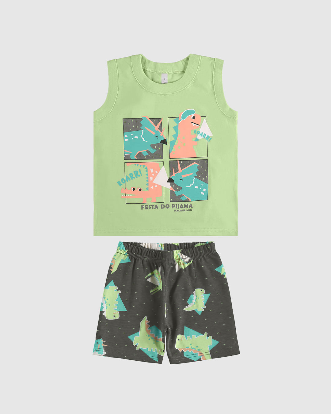 Pijama Curto Infantil Menino Festa Do Pijama Em Algodão Malwee Kids - Imagem 4