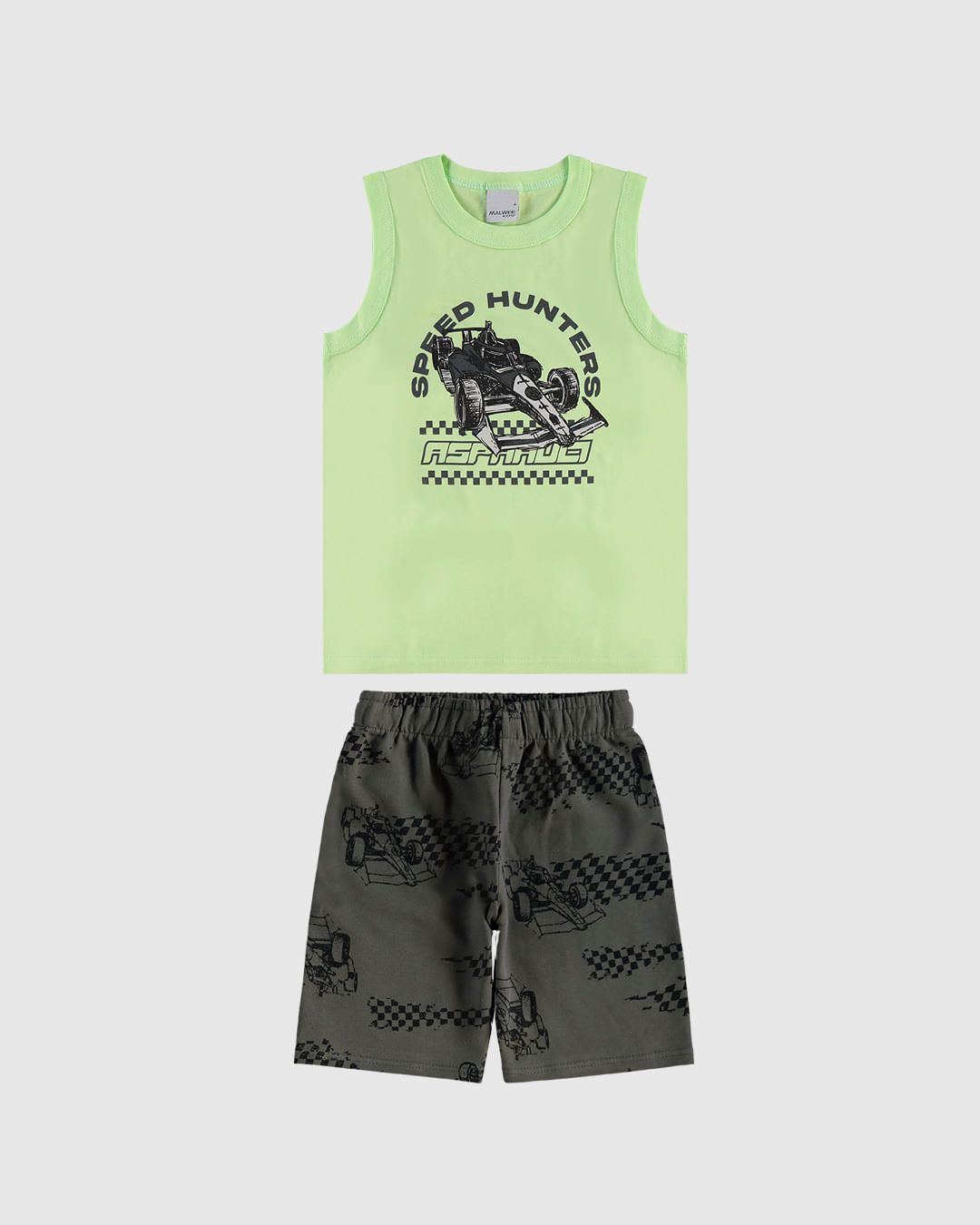 Conjunto Infantil Menino Bermuda Estampada Em Moletinho Malwee Kids - Imagem 8