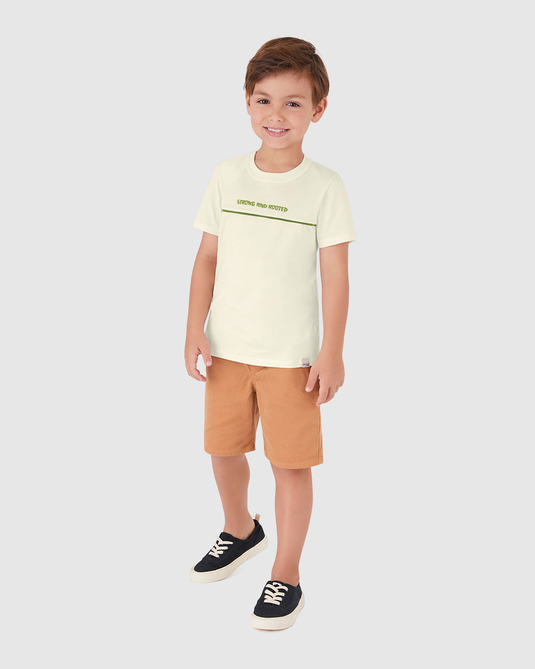 Camiseta Infantil Menino Strong And Rooted Em Algodão Malwee Kids