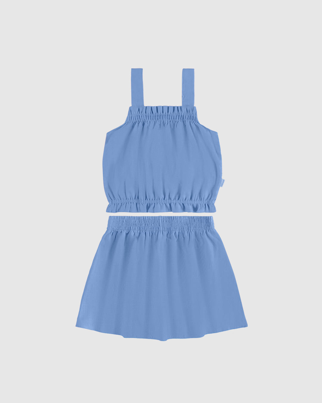 Conjunto Infantil Menina Blusa Cropped E Shorts Saia Godê Malwee Kids - Imagem 6