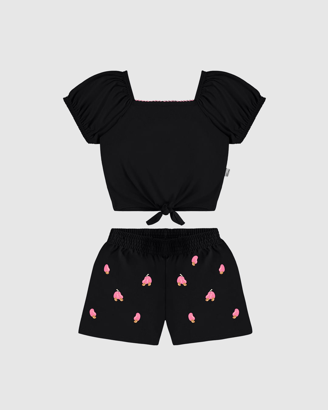 Conjunto Infantil Menina Blusa + Shorts com Estampa em Algodão Malwee Kids