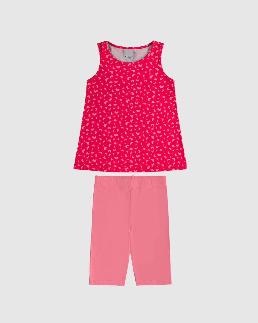 Conjunto Infantil Menina Regata Estampada E Bermuda Ciclista Malwee Kids - Imagem 6