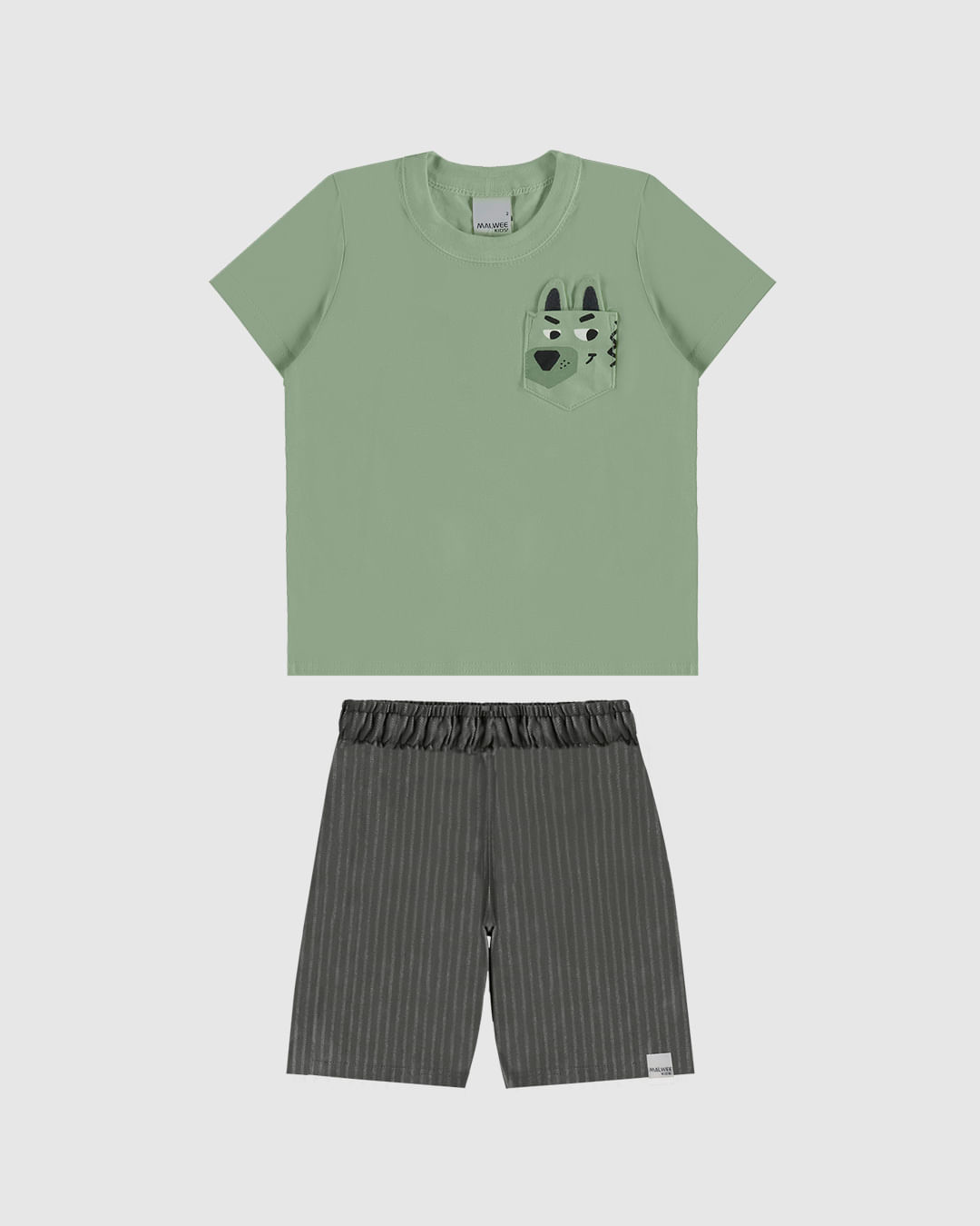 Conjunto Infantil Menino Aplique Interativo Em Algodão Malwee Kids