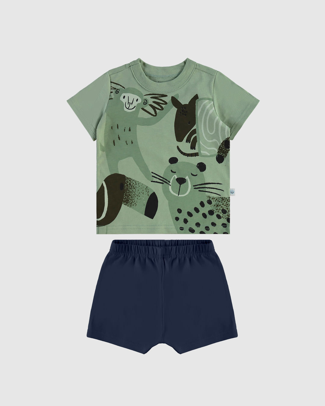 Conjunto Infantil Menino Camiseta Estampa Bichos Em Algodão Malwee Kids - Imagem 6