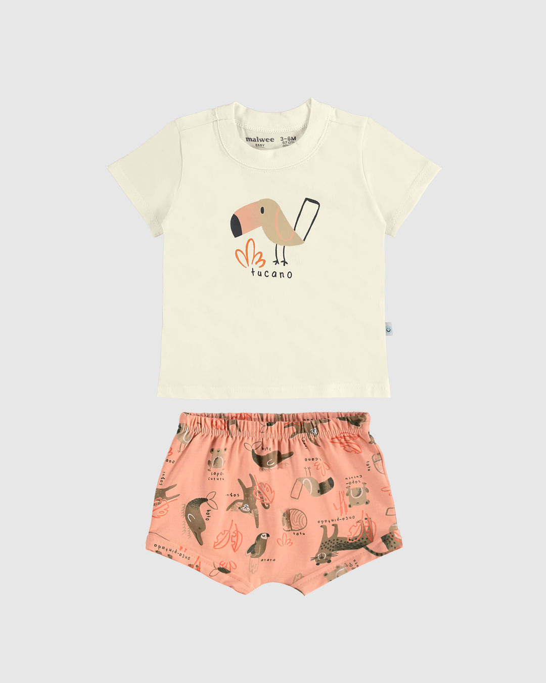 Conjunto Infantil Menino Estampa Tucano Em Algodão Malwee Kids - Imagem 3