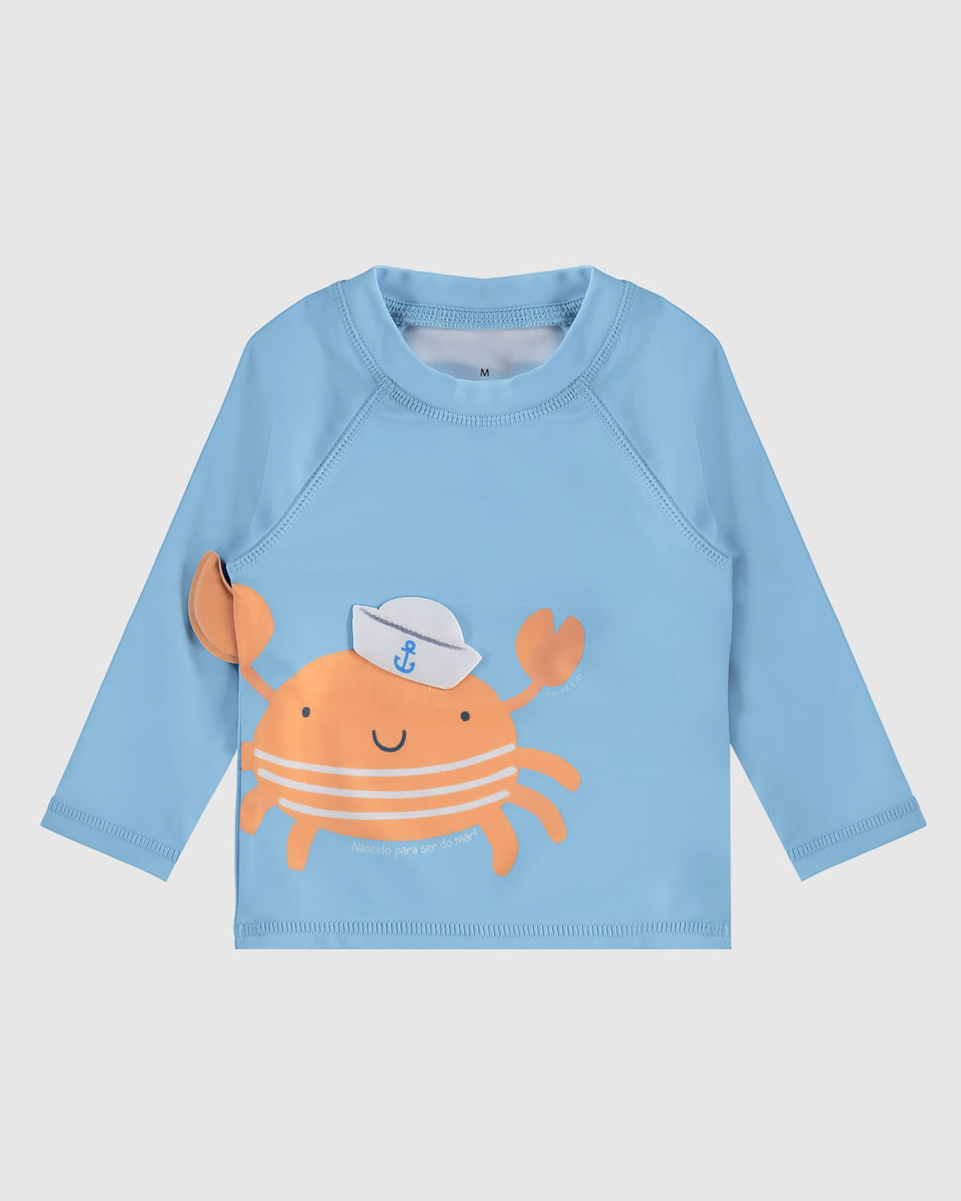 Camiseta Praia Bebê Menino Estampa Com Aplique Em Malha UV50+ Malwee Kids - Imagem 3