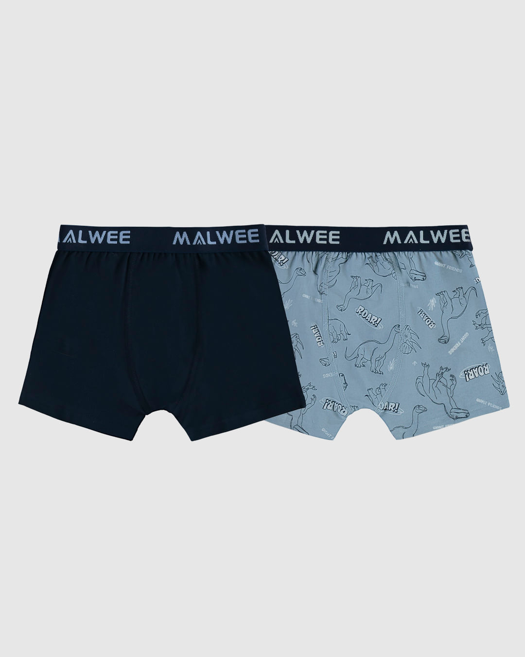 Kit 2 Cuecas Boxer Infantis Menino Em Algodão Com Elastano Malwee Kids