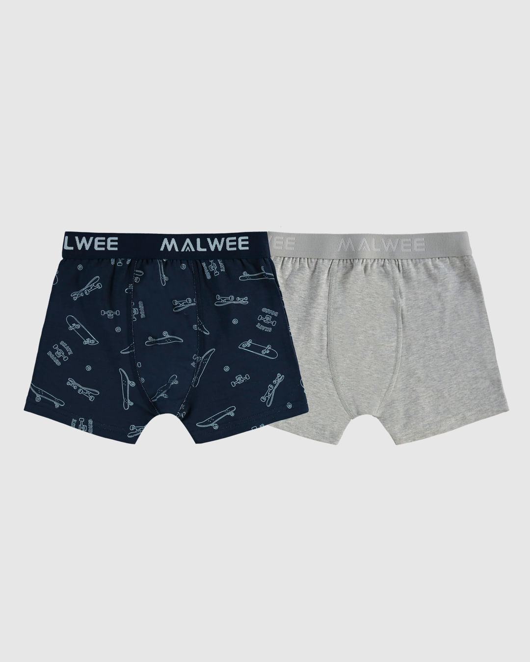 Kit 2 Cuecas Boxer Infantis Menino Em Algodão Com Elastano Malwee Kids - Imagem 3